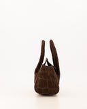 FLORENCE // suede croco bag bruin