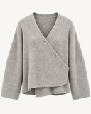 ABBY // knit vest gilet grijs