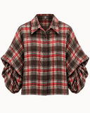 LOISA // check blouse rood