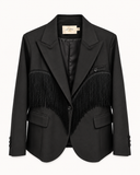Mae // Ambika fringe blazer zwart