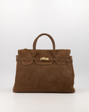 BIRDIE // teatro suede bag taupe