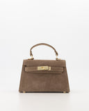 GRACE // teatro suede bag taupe