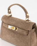 GRACE // teatro suede bag taupe
