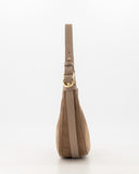 GWYNETH // teatro suede bag taupe