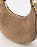 GWYNETH // teatro suede bag taupe