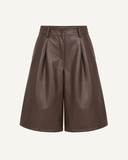 LIV // leather look bermuda bruin