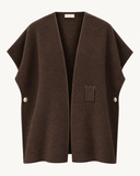 LIVA // knit vest gilet bruin