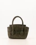 FLORENCE // suede croco bag army