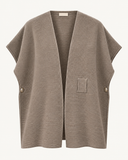 LIVA // knit vest gilet taupe