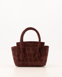 FLORENCE // suede croco bag bordeaux