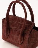 FLORENCE // suede croco bag bordeaux
