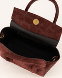 FLORENCE // suede croco bag bordeaux