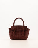 FLORENCE // suede croco bag bordeaux