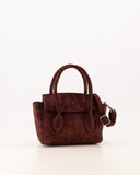 FLORENCE // suede croco bag bordeaux