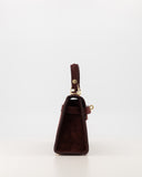 GRACE // teatro suede bag bordeaux