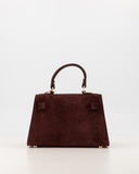 GRACE // teatro suede bag bordeaux