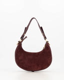 GWYNETH // teatro suede bag bordeaux