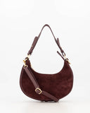 GWYNETH // teatro suede bag bordeaux