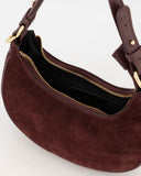 GWYNETH // teatro suede bag bordeaux