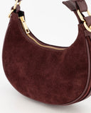 GWYNETH // teatro suede bag bordeaux
