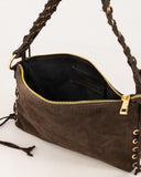 VERONY // teatro suede bag bruin