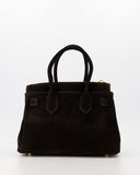 BIRDIE // teatro suede bag bruin