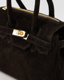 BIRDIE // teatro suede bag bruin