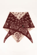 HOLLIS // driehoek sjaal paisley burgundy