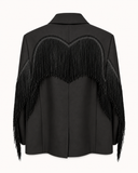 Mae // Ambika fringe blazer zwart