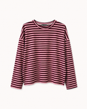 ROSIE // streep longsleeve bordeaux