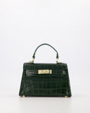 GRACE // teatro croco bag army groen