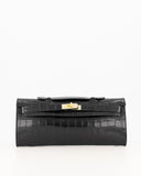 PALERMO // teatro croco bag zwart