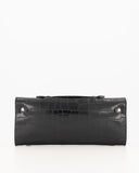PALERMO // teatro croco bag zwart