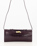 PALERMO // teatro croco bag bordeaux