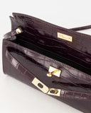 PALERMO // teatro croco bag bordeaux