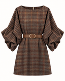 LELA // check dress bruin