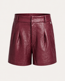 AMBERLY // Ambika high waist pu leather shorts