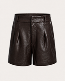 AMBERLY // Ambika high waist pu leather shorts