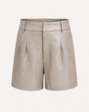 AMBERLY // Ambika high waist pu leather shorts