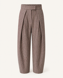 KICKEL // ambika pied de poule pantalon bordeaux