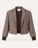 KIARA // ambika pied de poule blazer bruin