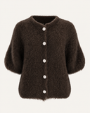LUMI // vestje van kid mohair donkerbruin