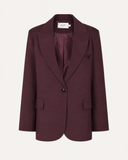 CLARA // ambika rechte oversized blazer plum