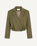 ALICE // ambika cropped bomber blazer groen