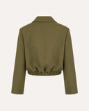 ALICE // ambika cropped bomber blazer groen