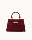 GRACE // teatro suede bag bordeaux