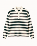 LENI // striped polo shirt green