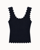 ISLA // ruffle tanktop navy