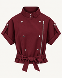 KRISJE // ambika cropped gilet burgundy