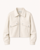 JAELI // Ambika PU-leather jacket apricot